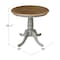 International Concepts Round 30 in Rd Top Pedestal Table, Dining Height, Hickory/Stone, 30 W, 30 L, 29.1 in H, Wood K41-30RT - alternate 4